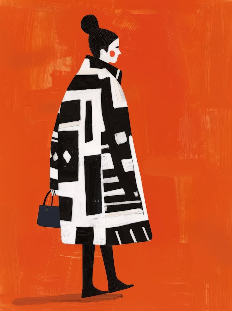 Woman In Black And White