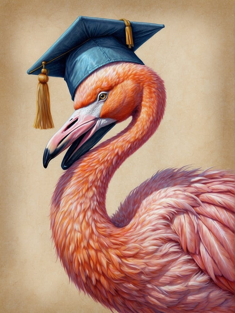 Graduation Flamingo