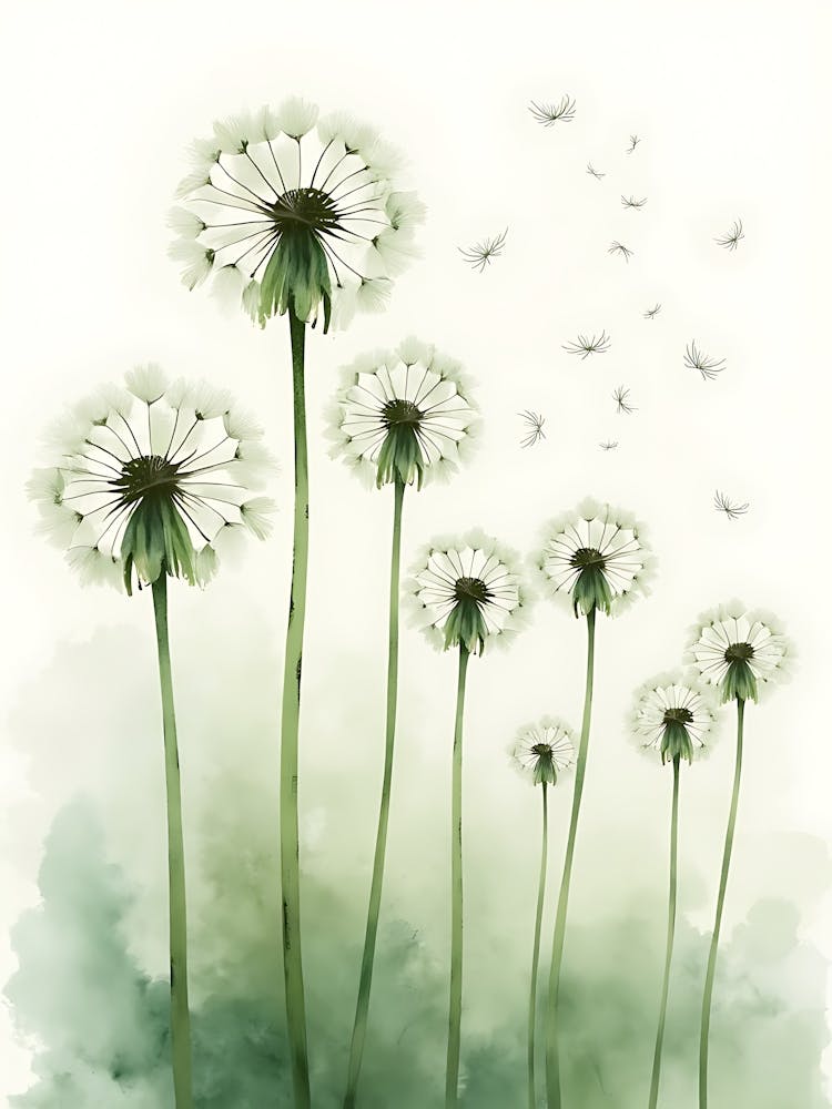 Abstract Sage Botanical Flow