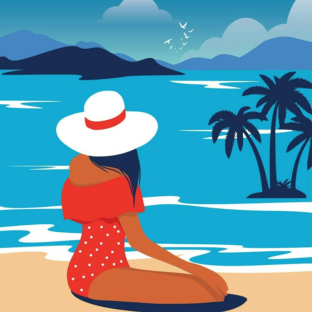 Frau am Strand 1