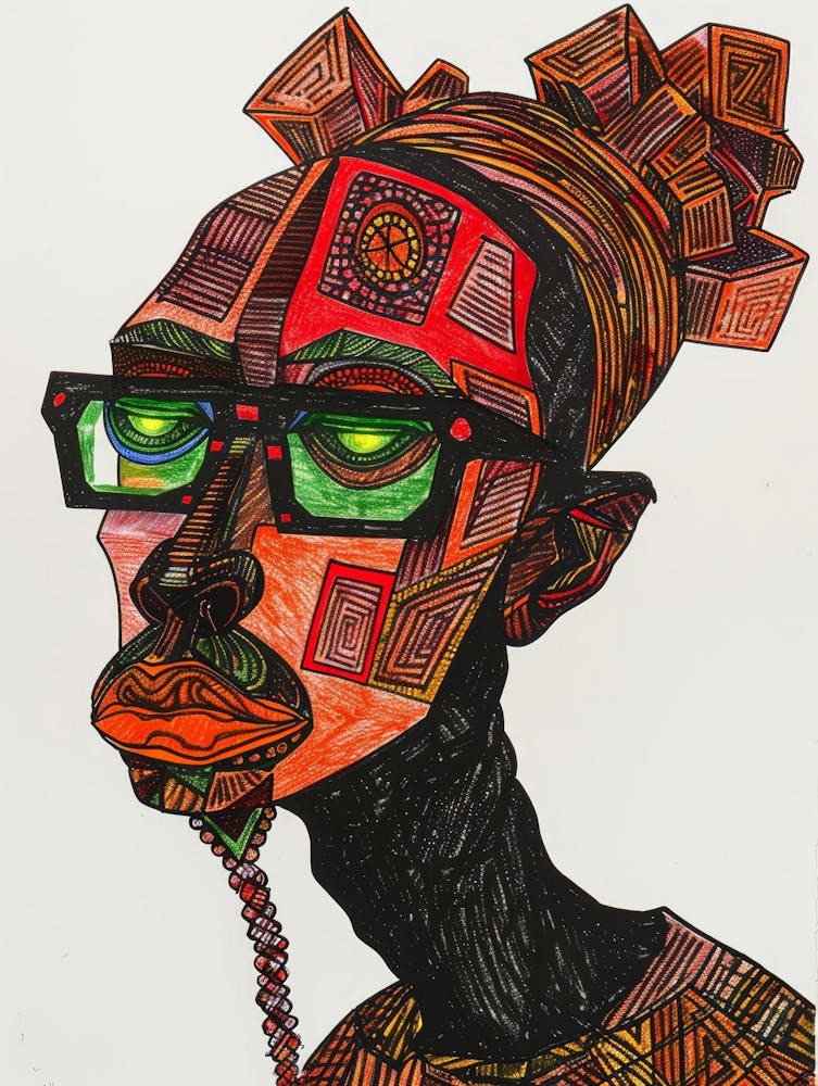 Afrikanischer Mann mit Brille