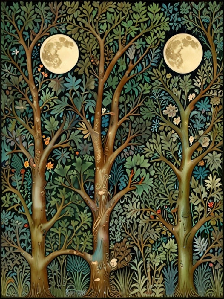 William Morris Moonlight In The Forest 253