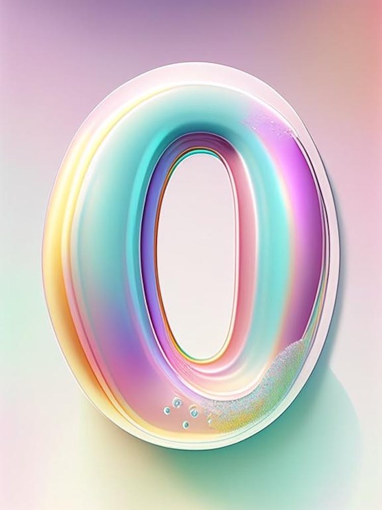 O, Alphabet Bubble Rainbow 3