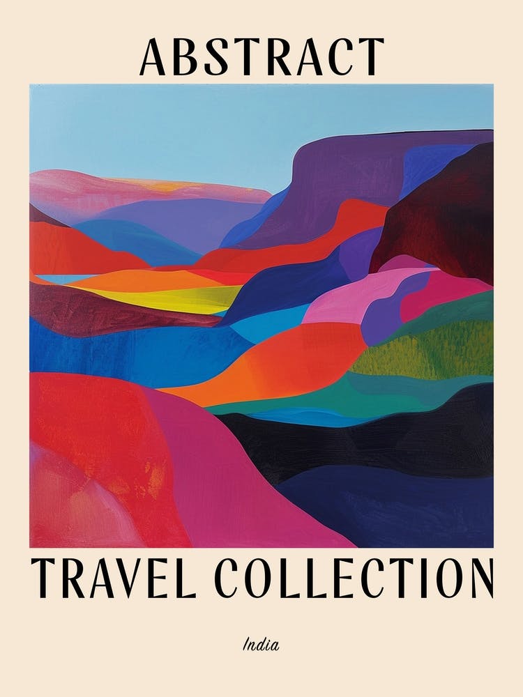 Abstract Travel Collection Poster India 2