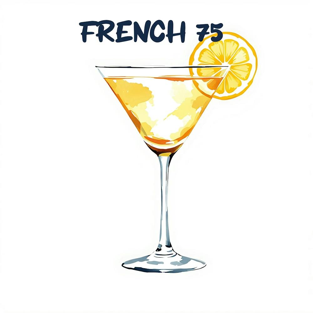 French 75 Cocktail 1