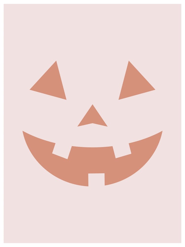 Cute Jack o Lantern Pumpkin Face Pink 1