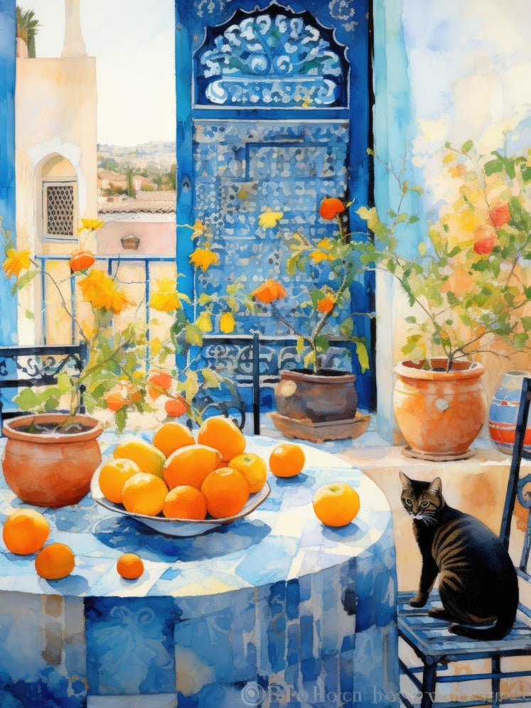 Table With Oranges