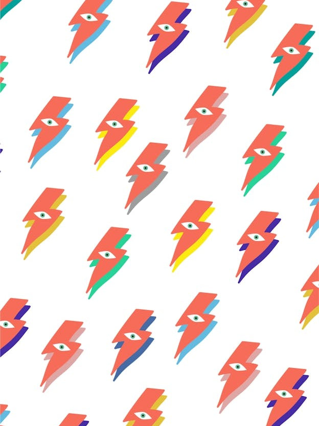 Ziggy Bowie Eye Pattern 