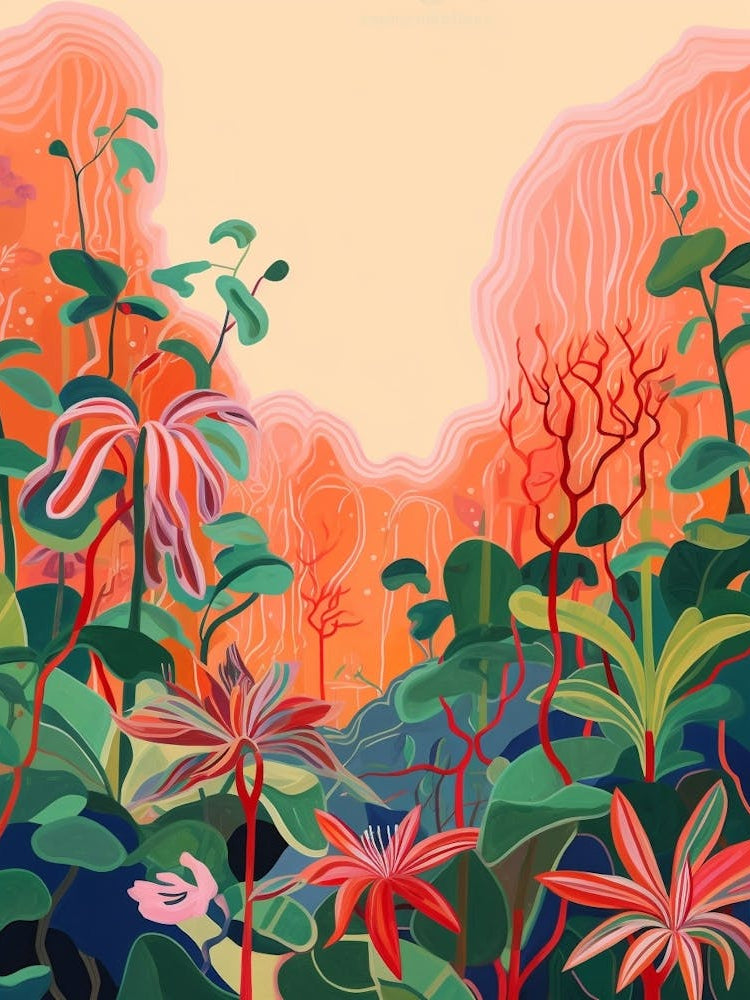 Boho Wildflower Painting Honeysuckle 2