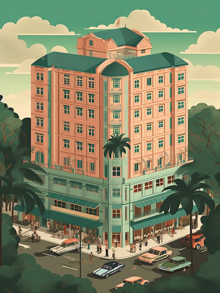Singapur Reiseillustration 3