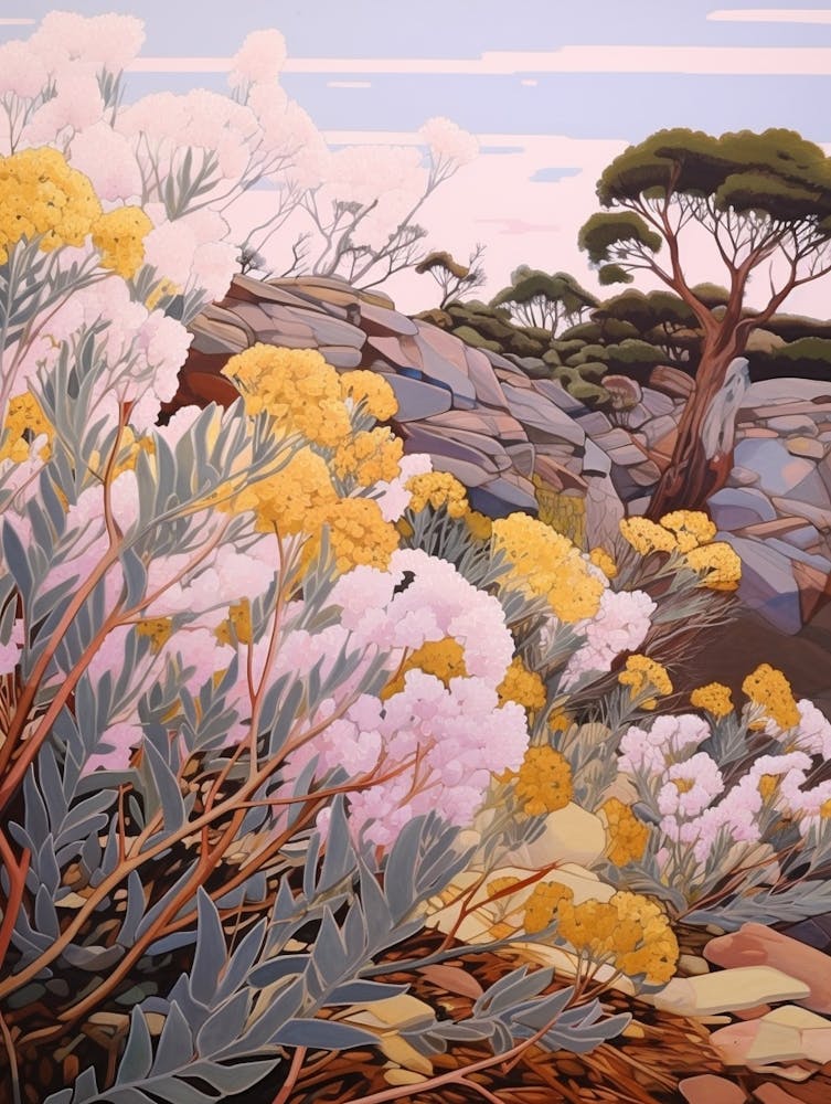 Statice 4 Flower Painting