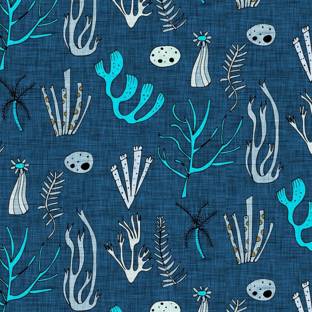 Sea Coral Classic Blue Square
