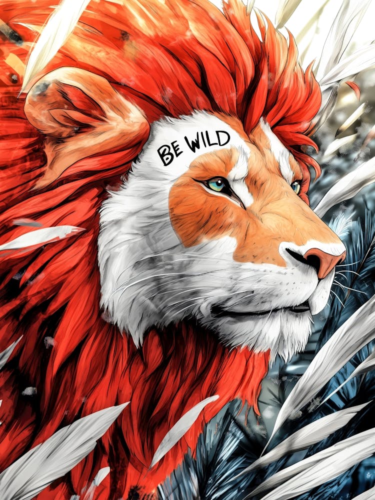 Be Wild lion poster
