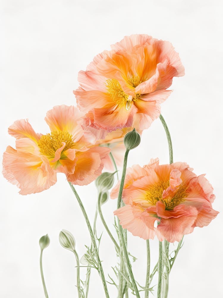 Marigold Flowers Acrylic Painting In Pastel Colours 8