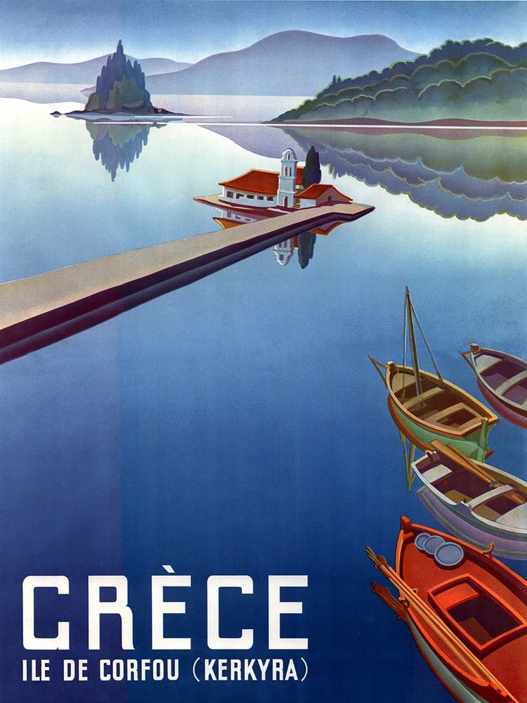 Fischerboote in Korfu, Griechenland