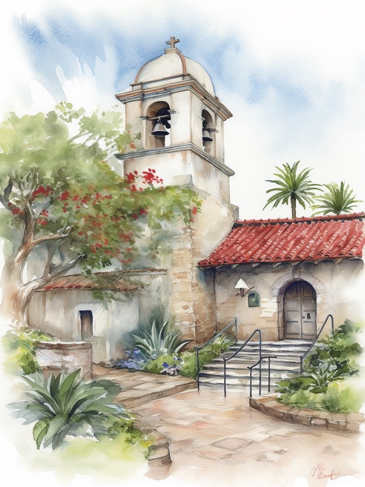 Mission San Francisco Neighborhood, Watercolour 4