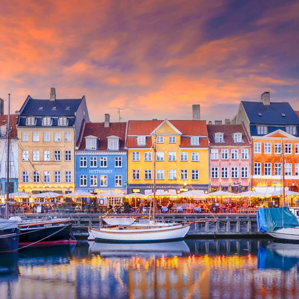 Charming Copenhagen Evening Mood At Nyhavn