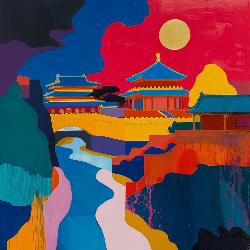 Abstrakte Reise-Kollektion Peking China 3