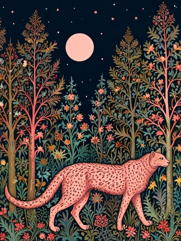 William Morris Cheetah In The Forest