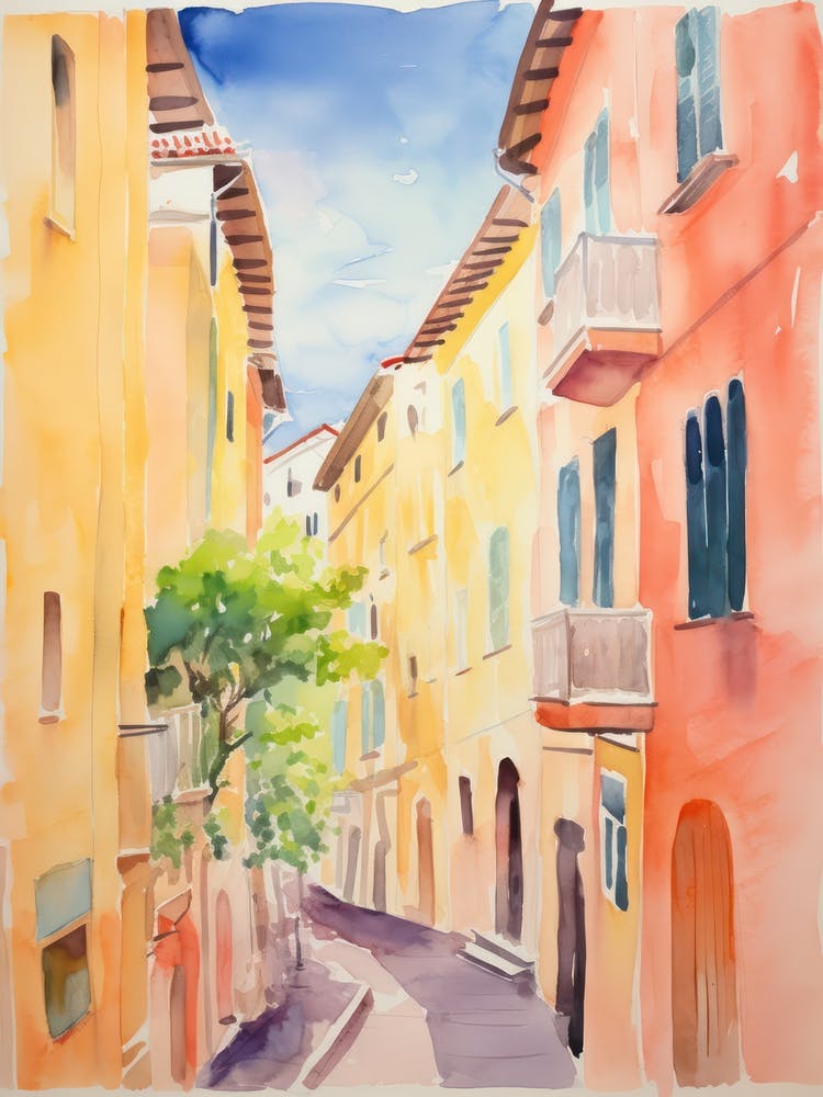 Perugia, Italy Watercolour Streets 2