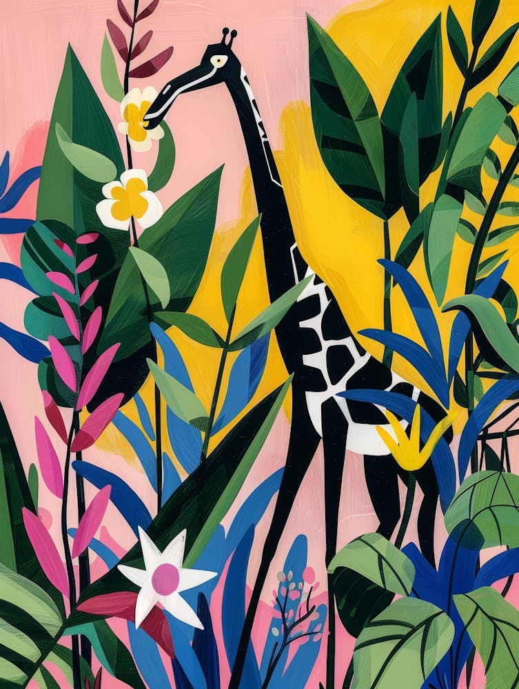 Giraffe In The Jungle 5