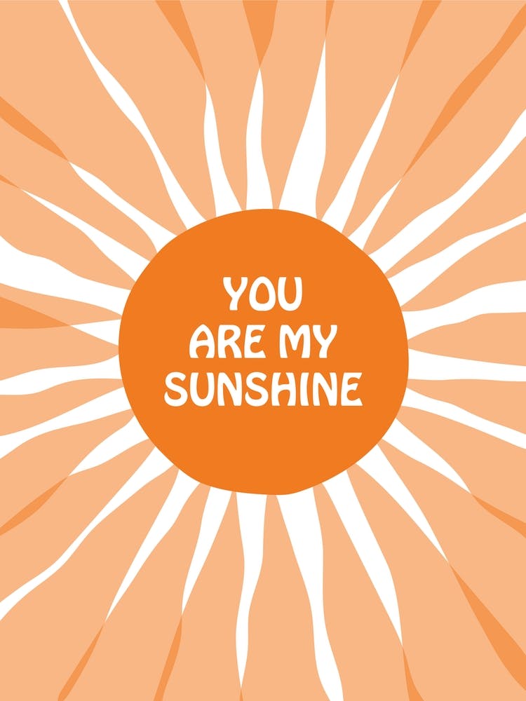 Childrens Orange You Are My Sunshine