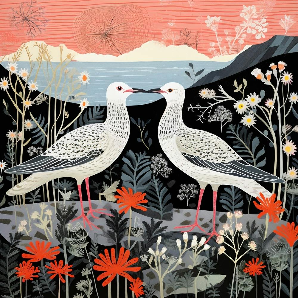 Oiseau dans la Nature Mouette 2