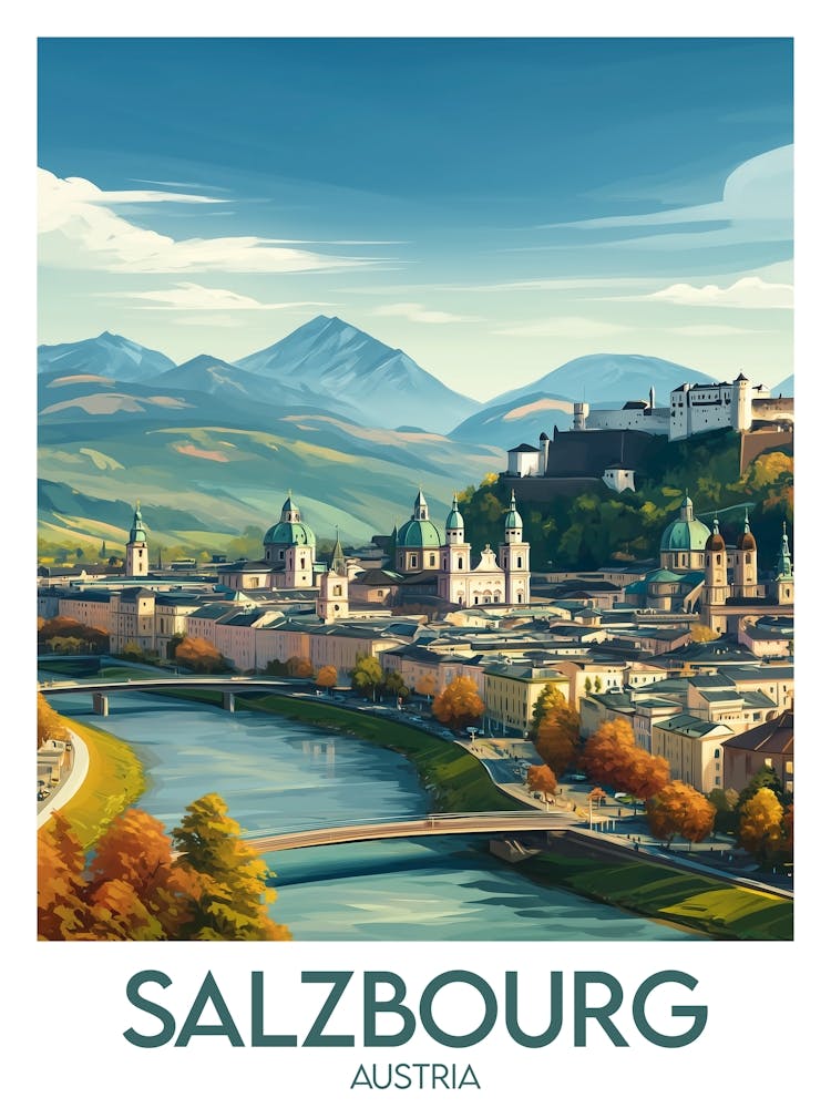 Affiche de voyage Salzbourg