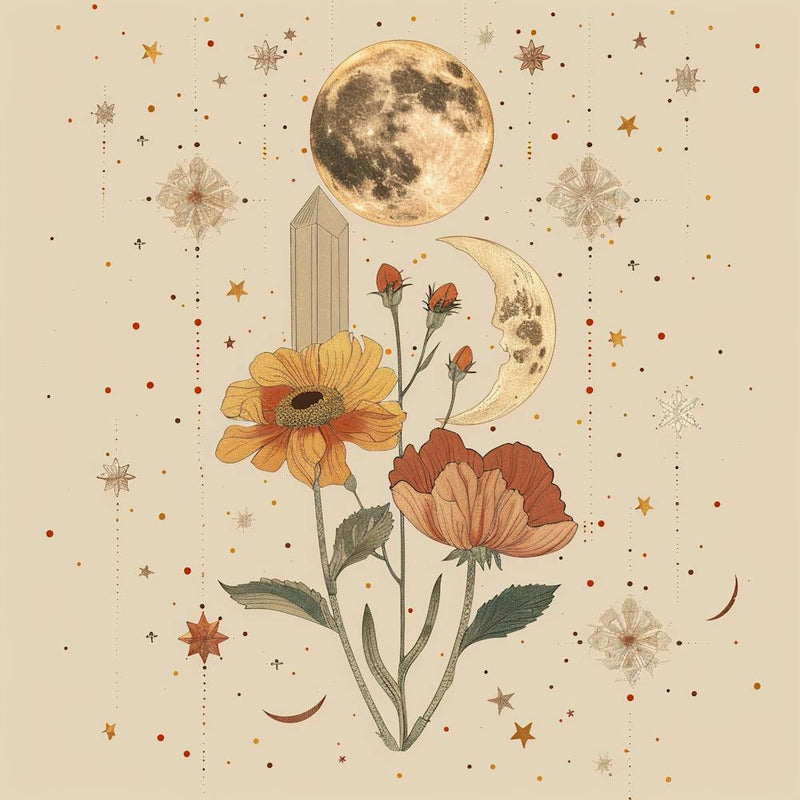 Minimalist Boho Celestial Moon 11