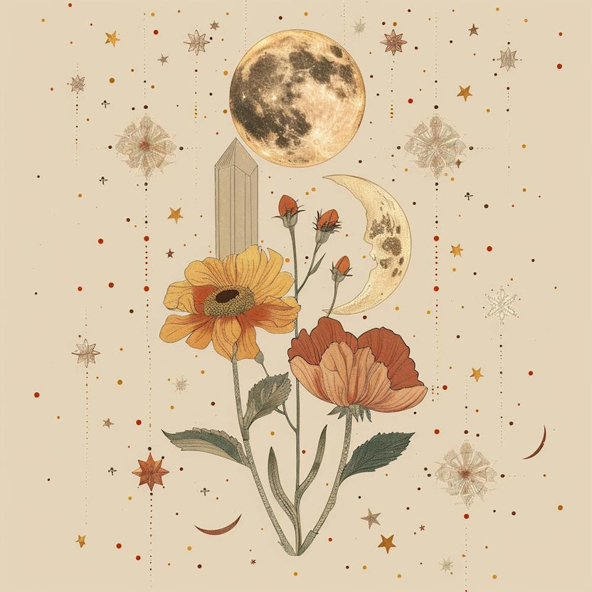 Minimalist Boho Celestial Moon 11