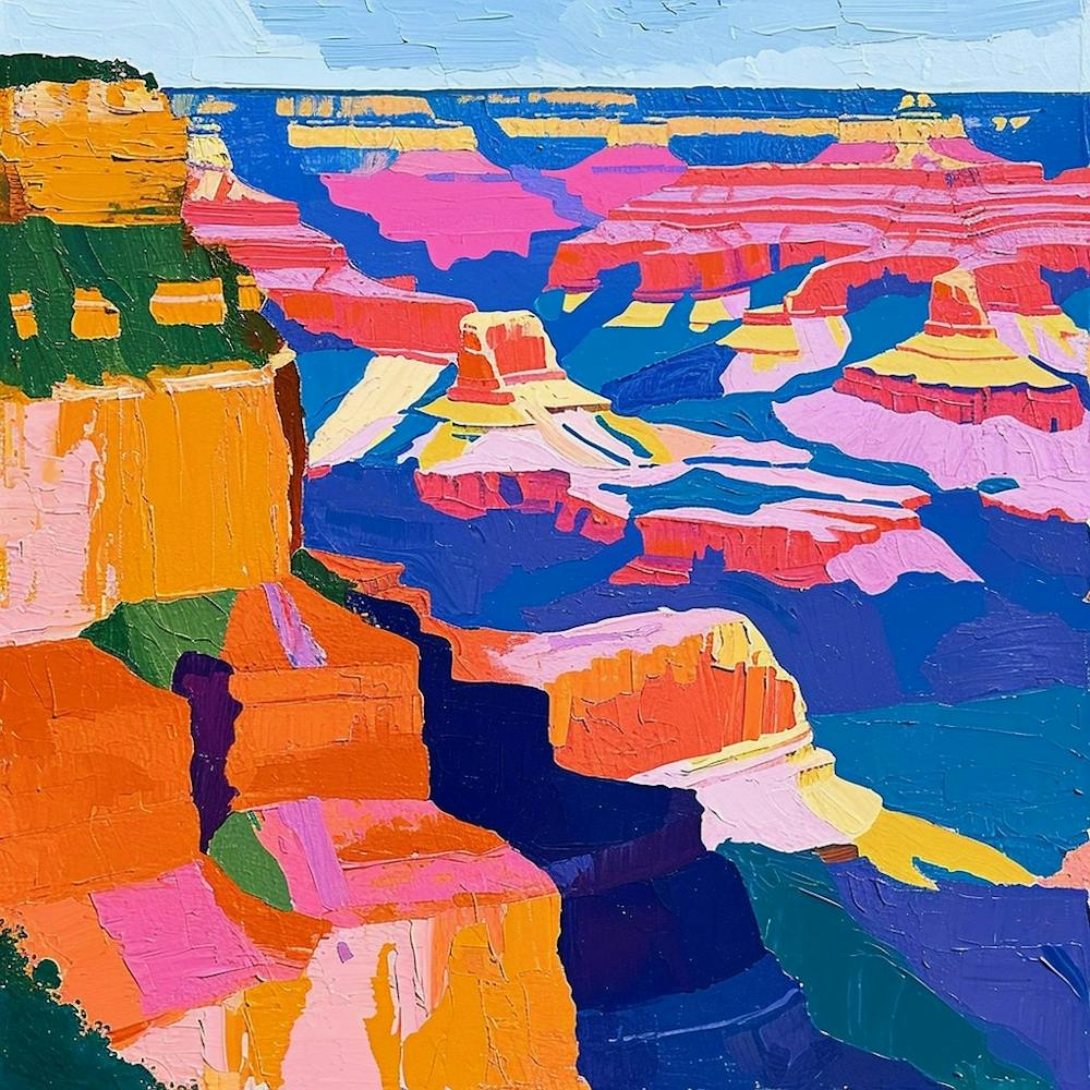 Colourful Abstract Grand Canyon National Park Usa 2