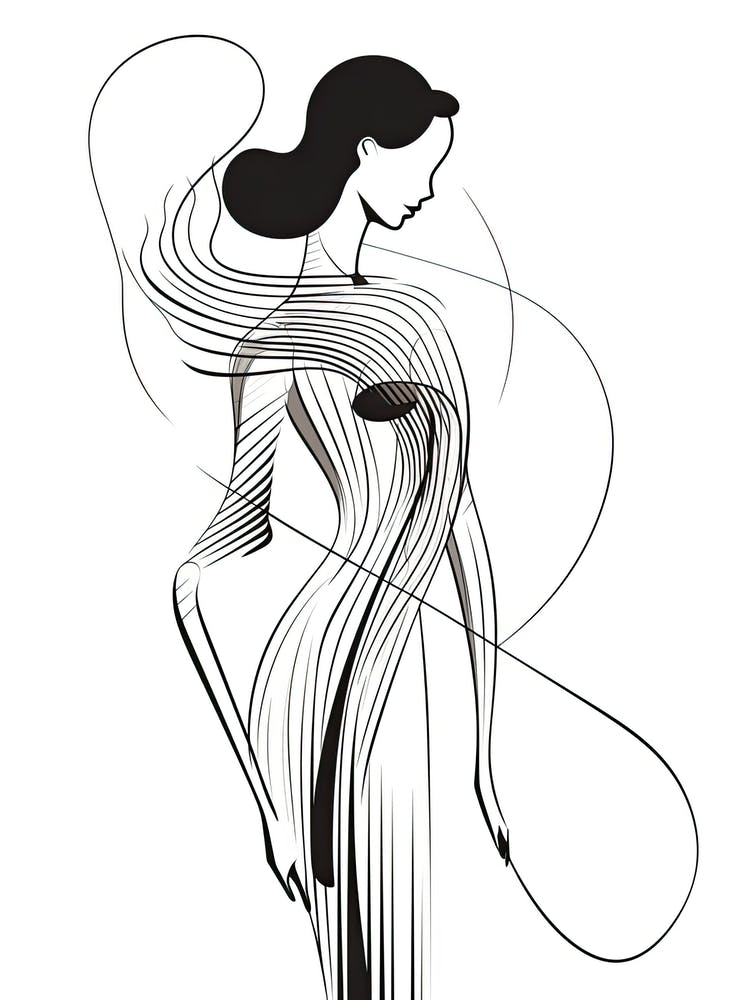 Line Art Woman Body 3