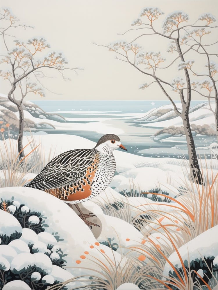 Winter Bird Painting Partridge 3