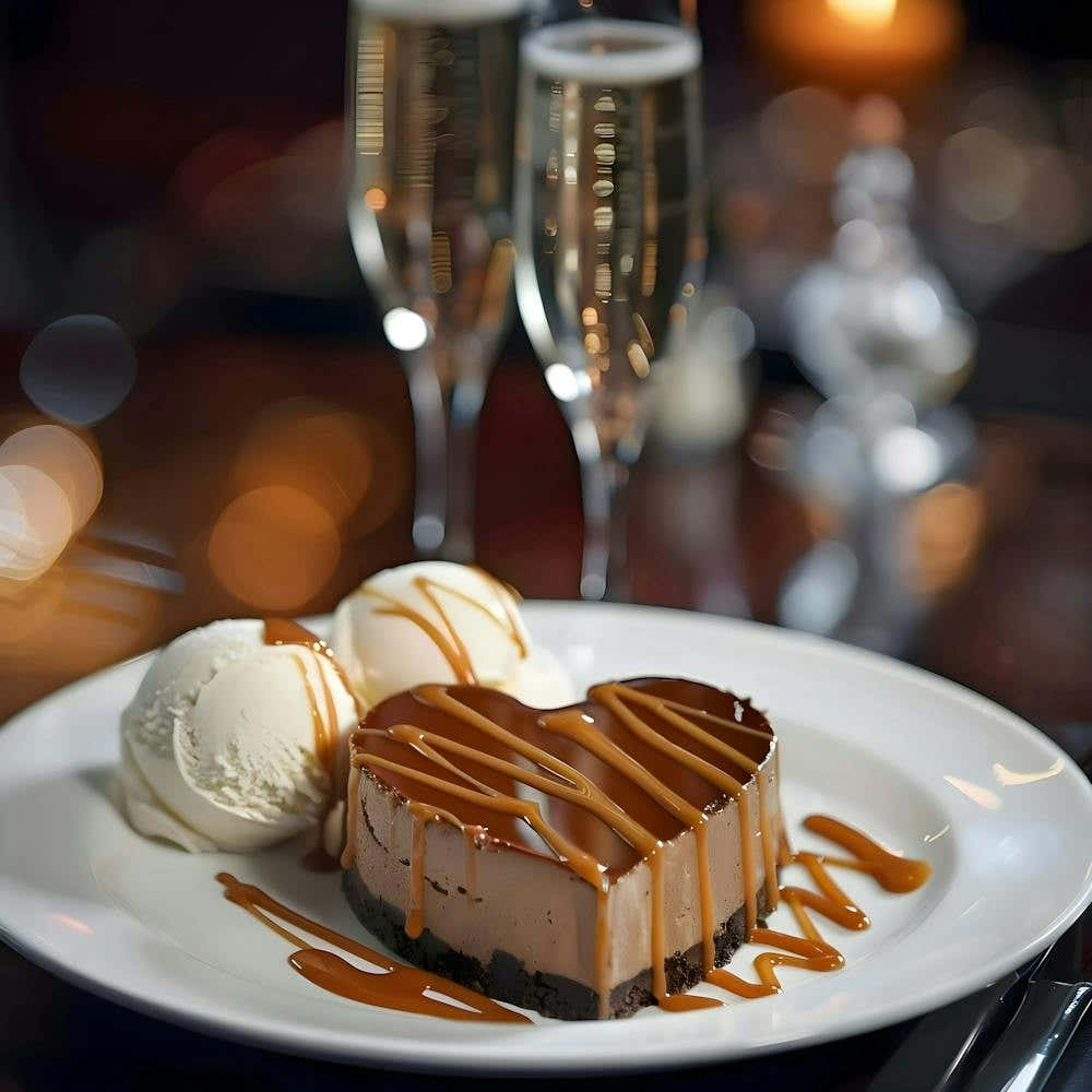 Heart-Shaped Chocolate Cheesecake