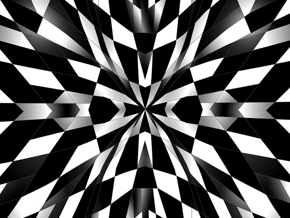 Illusion Abstract Black And White 7