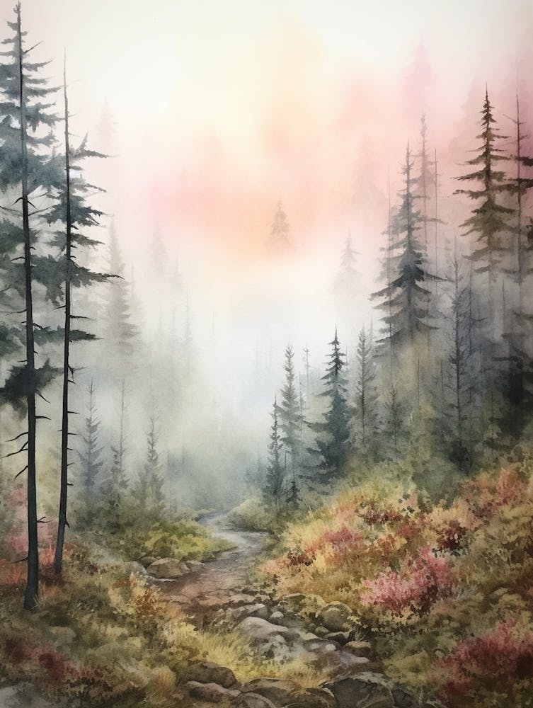 Autumn Forest Landscape Olympic National Forest 1