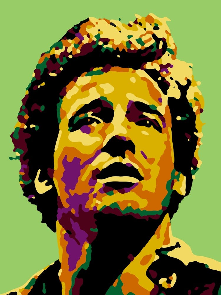 Bruce Springsteen in Pop Art Illustration