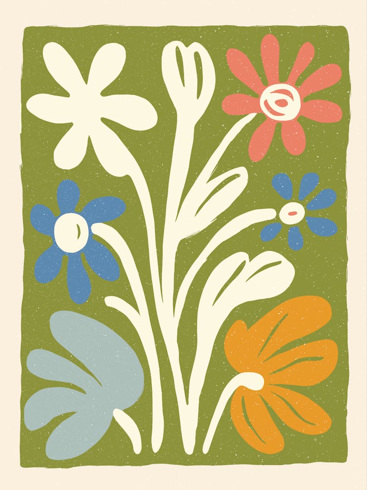 Flowers In A Square 1