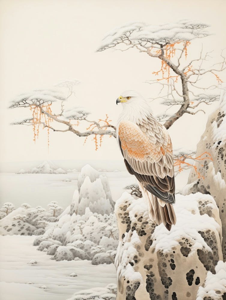 Winter-Vogelgemälde Adler 2