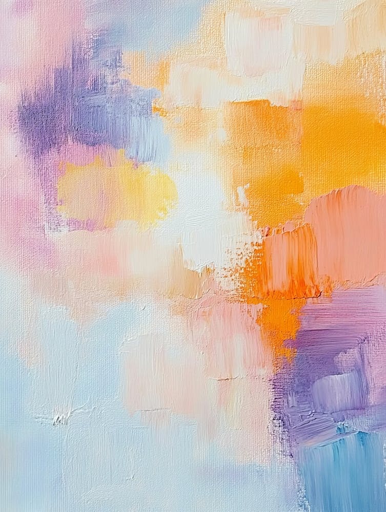 Soft Impressionistic Abstract Painting Detail