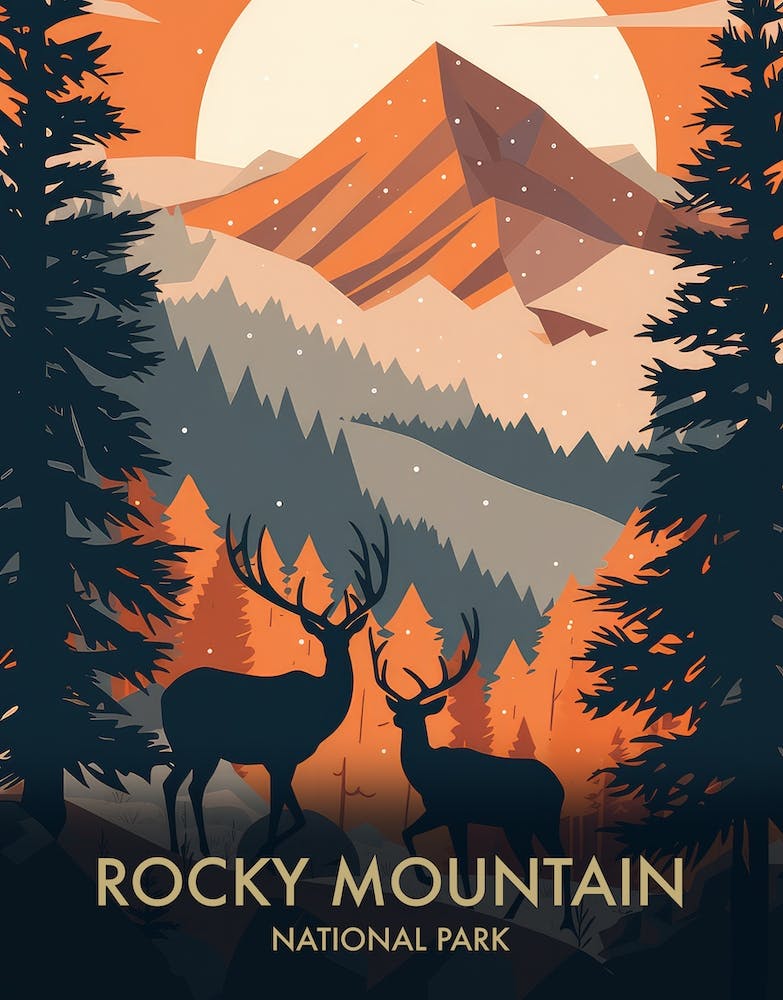 Rocky Mountain National Park Vintage Travel Poster 8