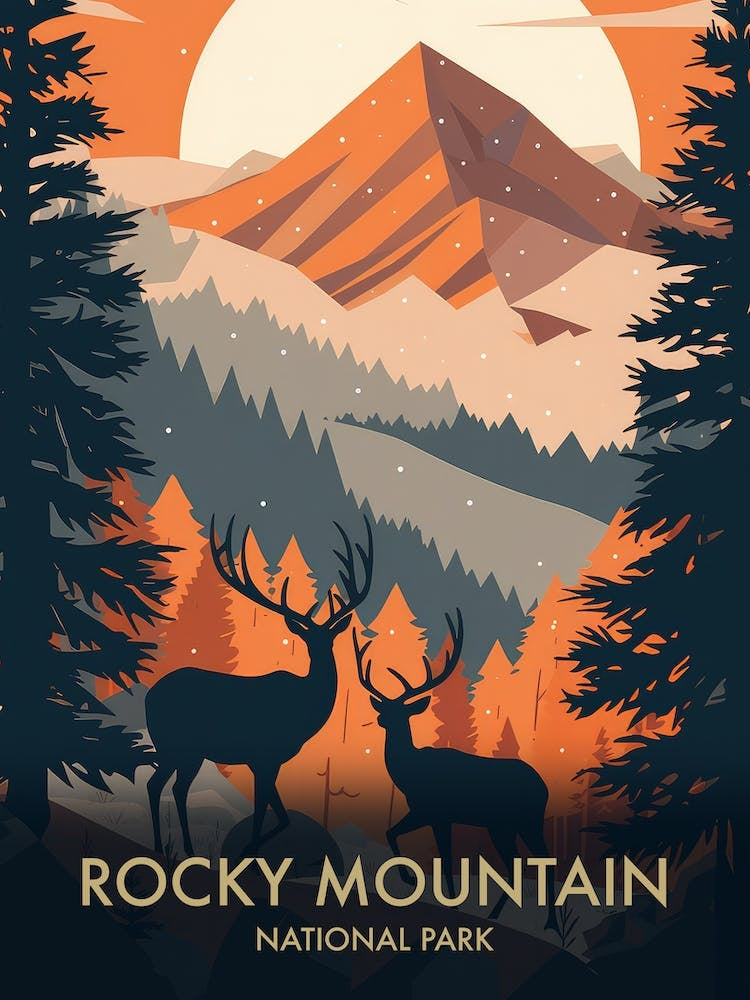 Rocky Mountain National Park Vintage Travel Poster 8