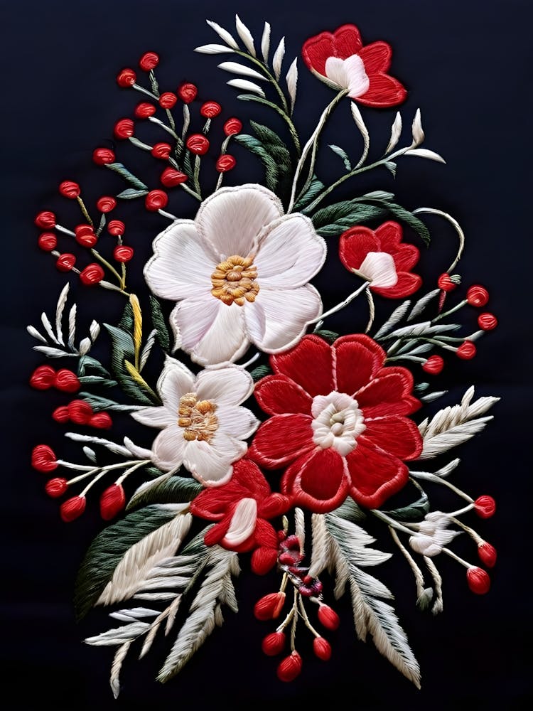Embroidered Flowers 2