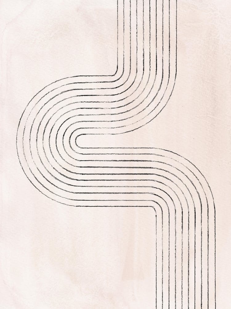 Minimalist pastel curved lines