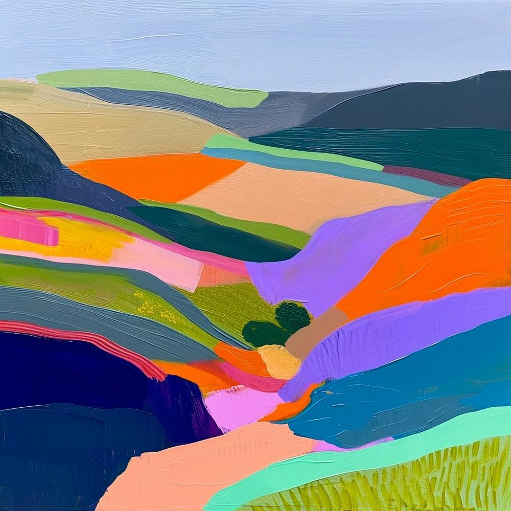 Colourful Abstract Yorkshire Dales National Park England 3