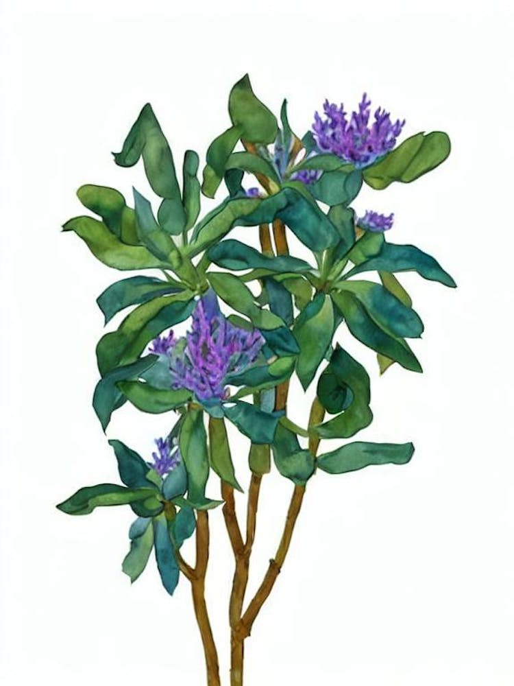 Cineraria Flowers (Senecio Hybrids) Watercolor