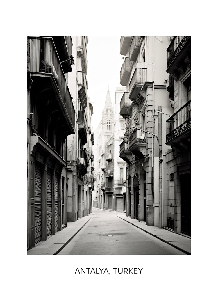 Poster von Barcelona, Spanien, Fotografie in Schwarz-Weiß 3