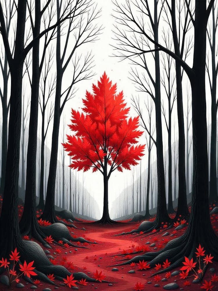 Red Maple Tree 1