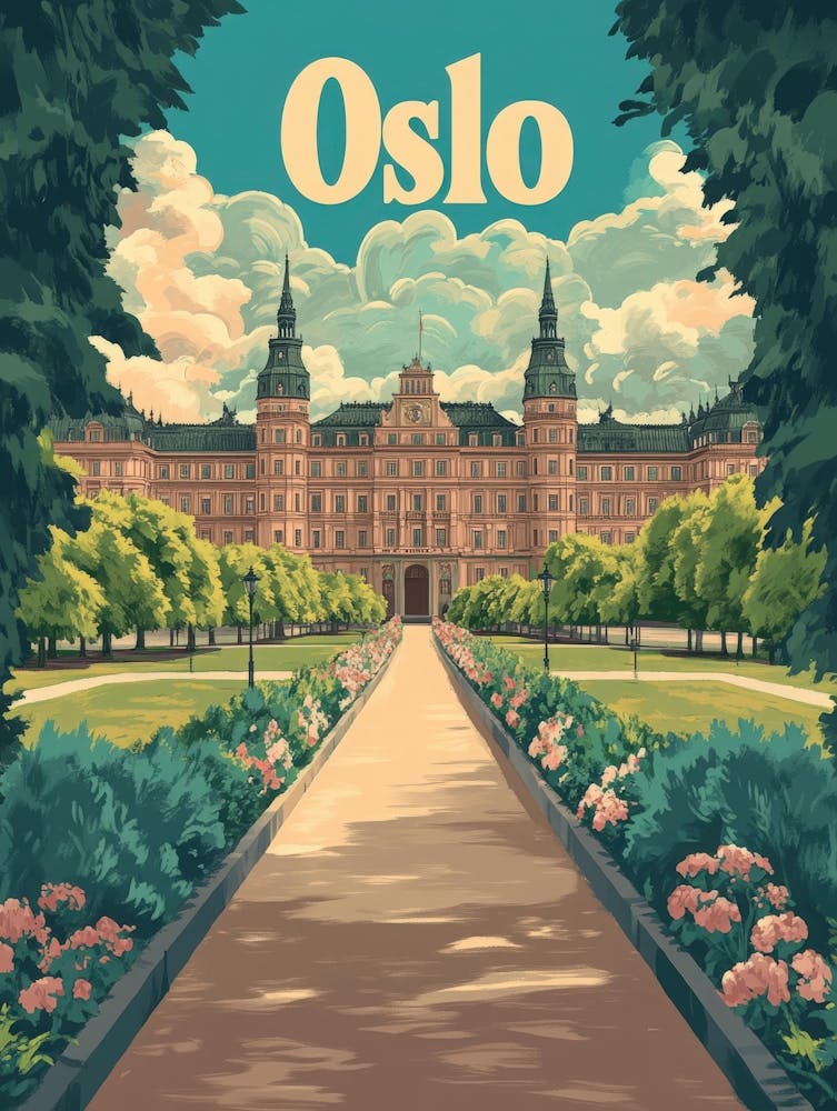 Aihrgdesign A Classic 1960s Travel Poster For Oslo 4