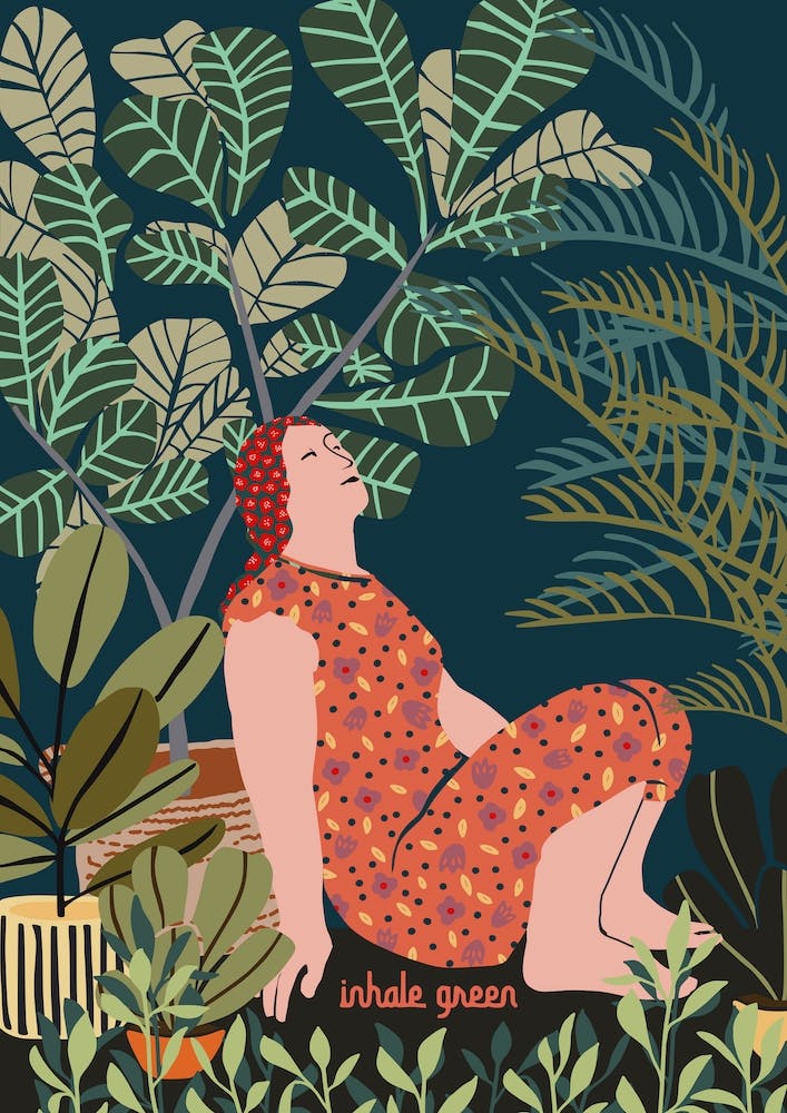 Inhale Green  Jungle Night At Home